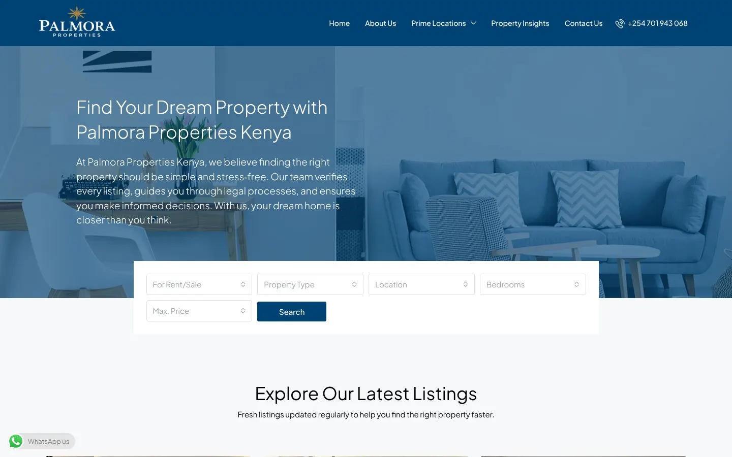Palmora Properties website