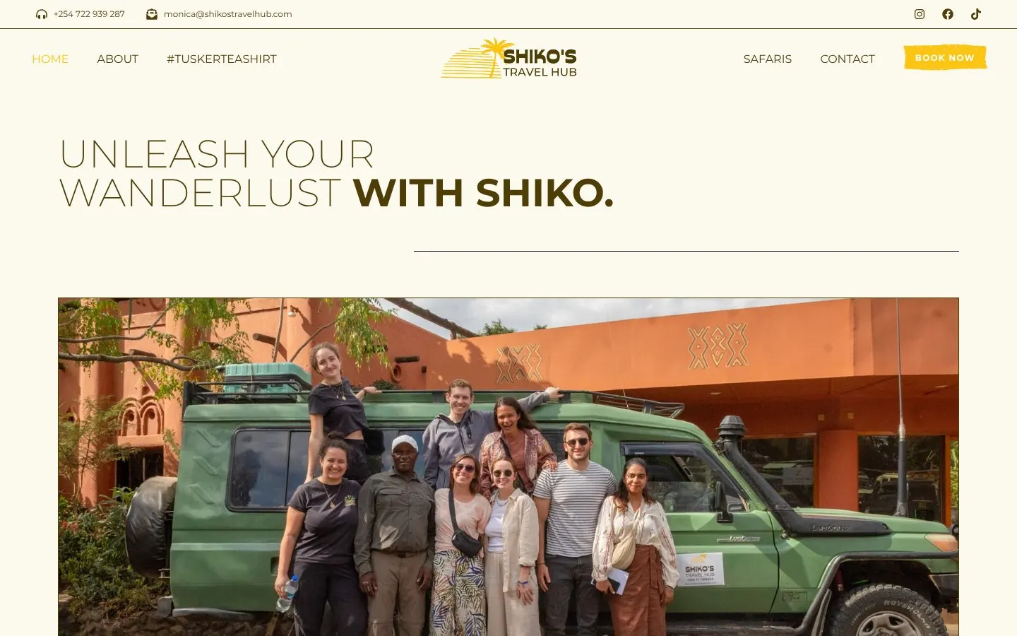 Shiko’s Travel Hub website